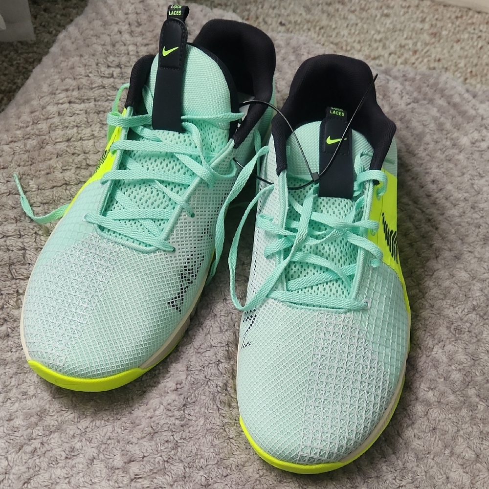 Nike Kids' Aqua and Neon Lime Sneakers